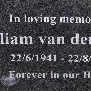 MERWE William , van der 1941-2021