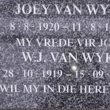 WYK W.J., van 1919-2001 &amp; Joey 1920-1993