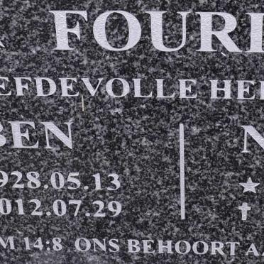 FOURIE Ben 1928-2012 &amp; Nellie 1921-2016