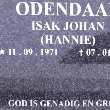 ODENDAAL Isak Johan 1971-2018