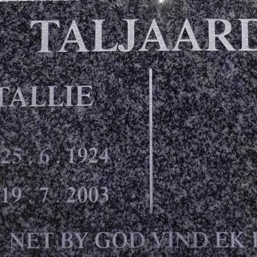 TALJAARD Tallie 1924-2003