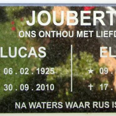 JOUBERT Lucas 1925-2010 &amp; Elise 1926-2010