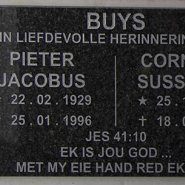 BUYS Pieter Jacobus 1929-1996 &amp; Cornelia Sussanna 1930-2010