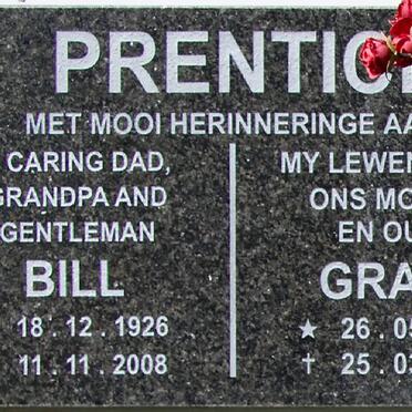 PRENTICE Bill 1926-2008 &amp; Grace 1928-2007