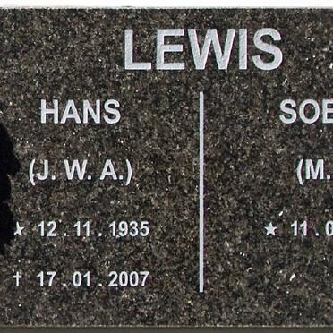 LEWIS J.W.A. 1935-2007 &amp; M.S. 1937-