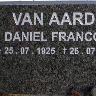 AARDE Daniel Francois, van 1925-2004