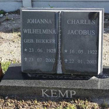 KEMP Charles Jacobus 1922-2003 &amp; Johanna Wilhelmina BEKKER 1923-2002