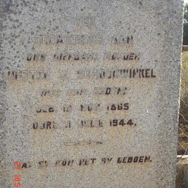 SCHOONWINKEL Hester Johanna  nee VAN EEDEN 1865-1944