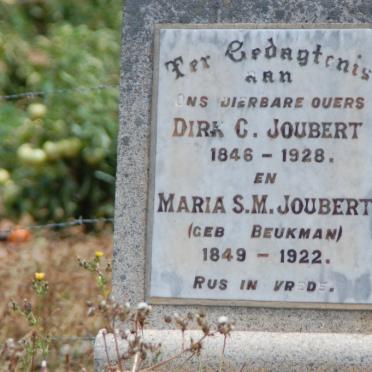 JOUBERT Dirk C. 1846-1928 &amp; Maria S.M. BEUKMAN 1849-1922