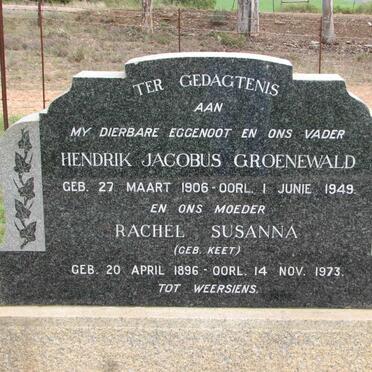 GROENEWALD Hendrik Jacobus 1906-1949 &amp; Rachel Susanna KEET 1896-1973