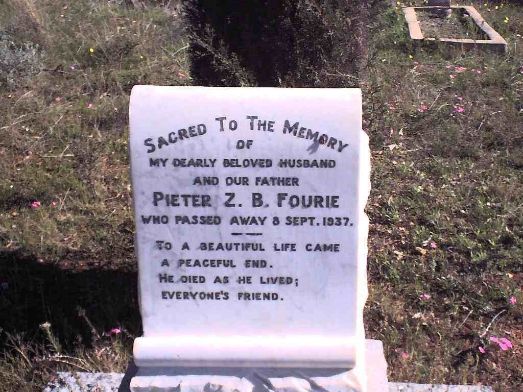 FOURIE Pieter Z.B.  -1937