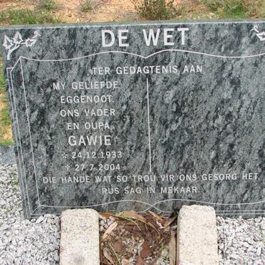 WET Gawie, de 1933-2004