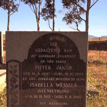 SCHOONWINKEL Pieter Jakob 1897-1960 &amp; Isabella Wessels NEETHLING 1901-1966