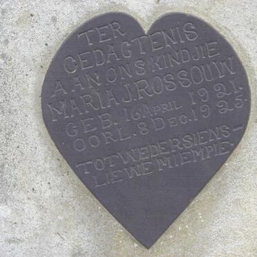 ROSSOUW Maria J. 1921-1925