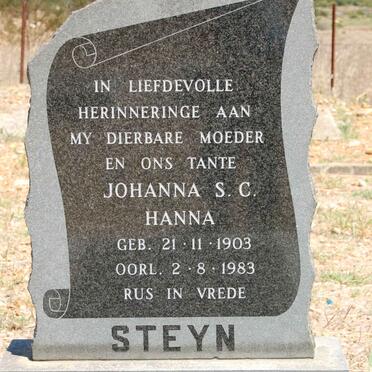 STEYN Johanna S.C. 1903-1983