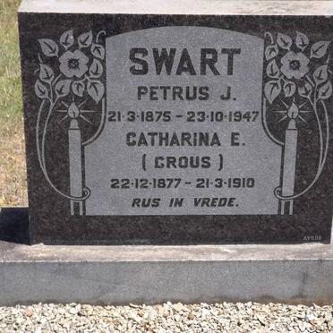 SWART Petrus J. 1875-1947 &amp; Catharina E. CROUS 1877-1910