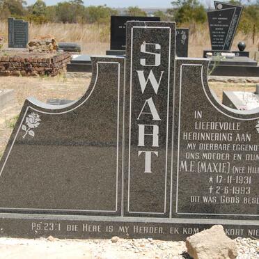 SWART M.E. nee HILDEBRAND 1931-1993