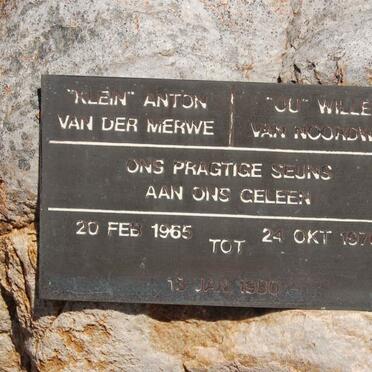 MERWE Anton, van der 1965-1980 :: VAN NOORDWYK Willem 1970-1980