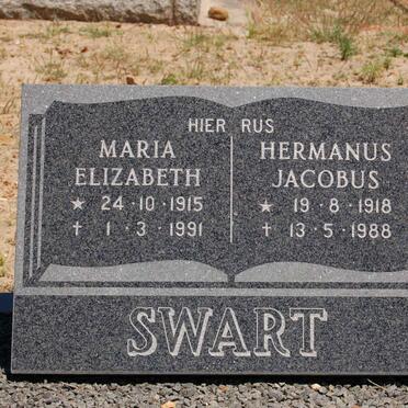 SWART Hermanus Jacobus 1918-1988 &amp; Maria Elizabeth 1915-1991