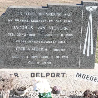 DELPORT Jacobus van Niekerk 1918-1968 &amp; Cecilia Alberta BROOKS 1920-2015