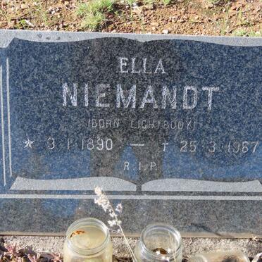 NIEMANDT Ella nee LIGHTBODY 1890-1967