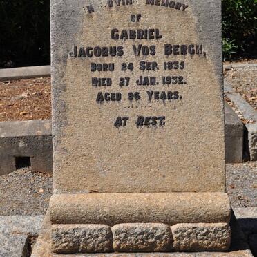 BERGH Gabriel Jacobus Vos 1835-1932