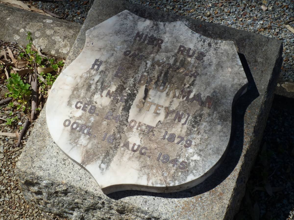 BEUKMAN H.E. nee STEYN 1879-1945