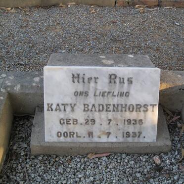 BADENHORST Katy 1936-1937
