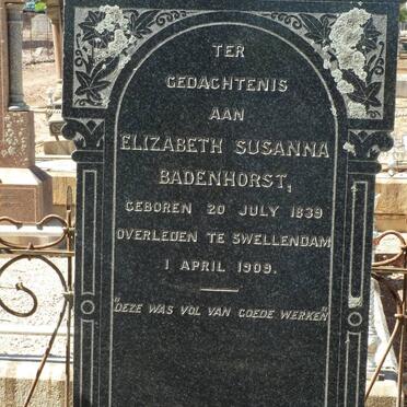 BADENHORST Jacobus Johannes 1838-1904 &amp; Elizabeth Susanna 1839-1909