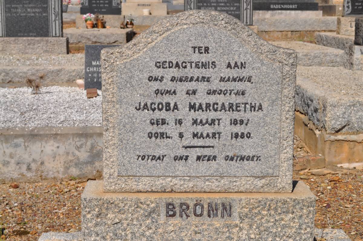 BRONN Jacoba Margaretha 1897-1980