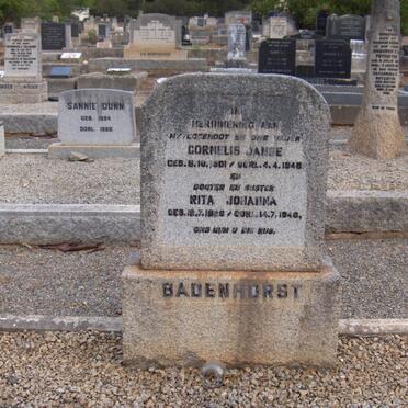 BADENHORST Cornelis Janse 1901-1948 :: BADENHORST Rita Johanna 1926-1948