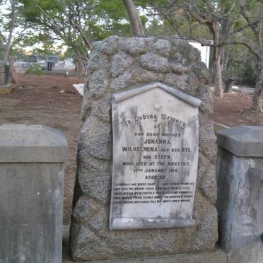 BYL Johanna Wilhelmina, van der  nee STEYN -1910