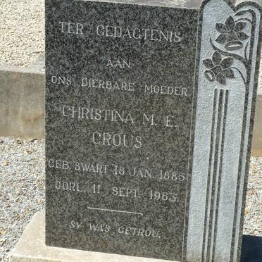 CROUS Christina M.E. 1885-1963