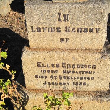 CHADWICK Ellen nee MIDDLETON -1928