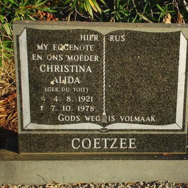 COETZEE Christina Alida 1921-1978