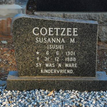 COETZEE Susanna M. 1901-1988