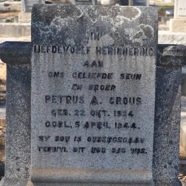 CROUS Petrus A. 1924-1944