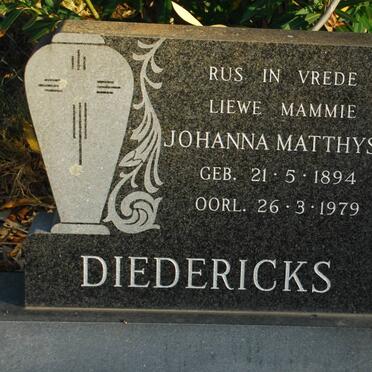 DIEDERICKS Johanna Matthysa 1894-1979