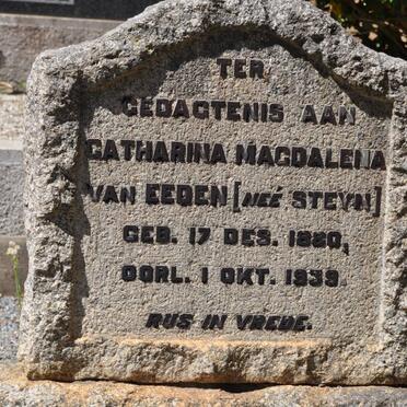 EEDEN Catharina Magdalena, van nee STEYN 1880-1939