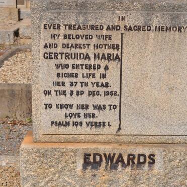 EDWARDS Gertruida Maria -1952