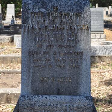 EKSTEEN Ryno Johannes 1869-1945 &amp; Susara J. LOURENS 1973-1956