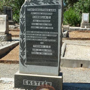 EKSTEEN Theunis J.C. 1876-1945 &amp; Cornelia C. STREICHER 1879-1940