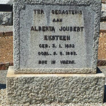 EKSTEEN Alberta Joubert 1892-1963
