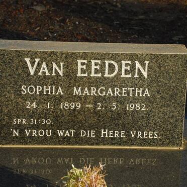 EEDEN Sophia Margaretha, van 1899-1982