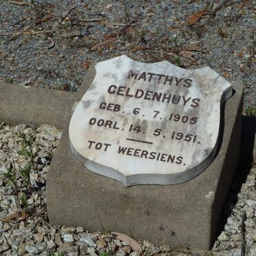 GELDENHUYS Matthys 1905-1951