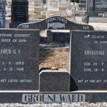 GROENEWALD Alfred G.F. 1883-1946 &amp; Constance H.A. 1887-1966