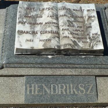 HENDRIKSZ Francina Cornelia nee HIGGO 1874-1959
