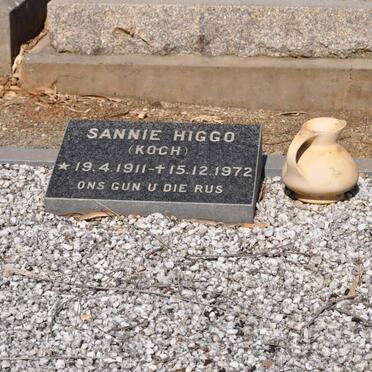 HIGGO Sannie nee KOCH 1911-1972