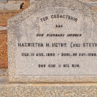 HEYNS Magrietha M. nee STEYN 1890-1968