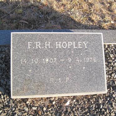 HOPLEY F.R.H. 1907-1972